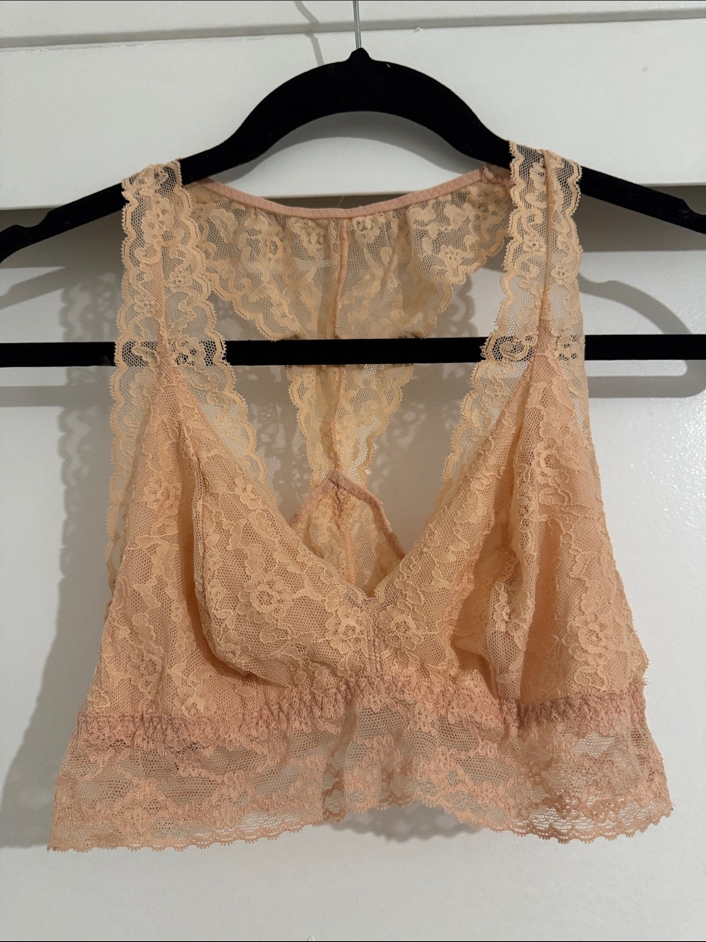 Victoria’s Secret Peach Lace Racerback Bralette - Women’s Intimates